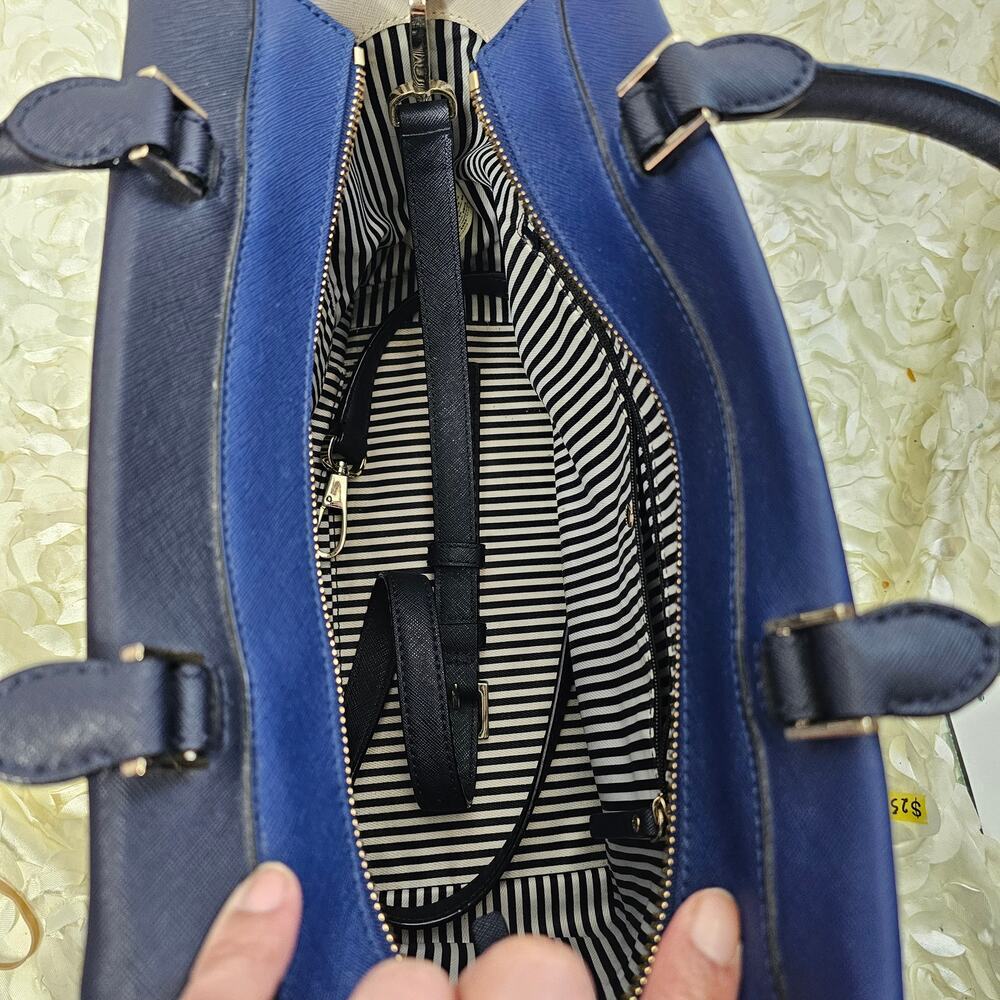 Kate spade New York Cameron Street Blakely Satchel Blue Black ivory - Picture 8 of 11